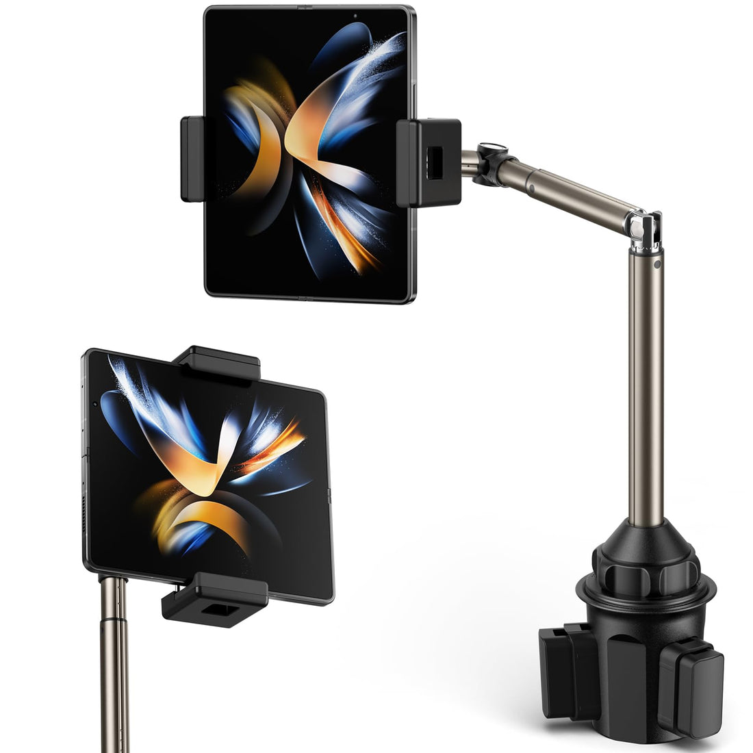 JSAUX Cup Holder Universal Mount for Phones & Tablets, Cup Holder Phone Mount with FlexMount for Car Truck Tablet Cradle Compatible with iPad Pro/Air/Mini, Samsung Galaxy Tab, iPhone, Google Pixel
