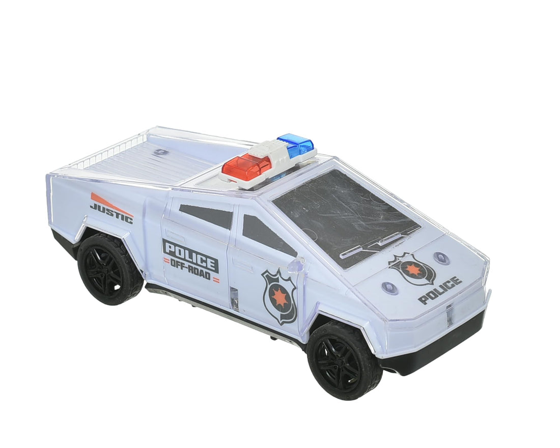 Minsa Police Tesla RC Car Toy with Lights and Sound Realistic Police Vehicle Code 1012 for Kids -Multicolor