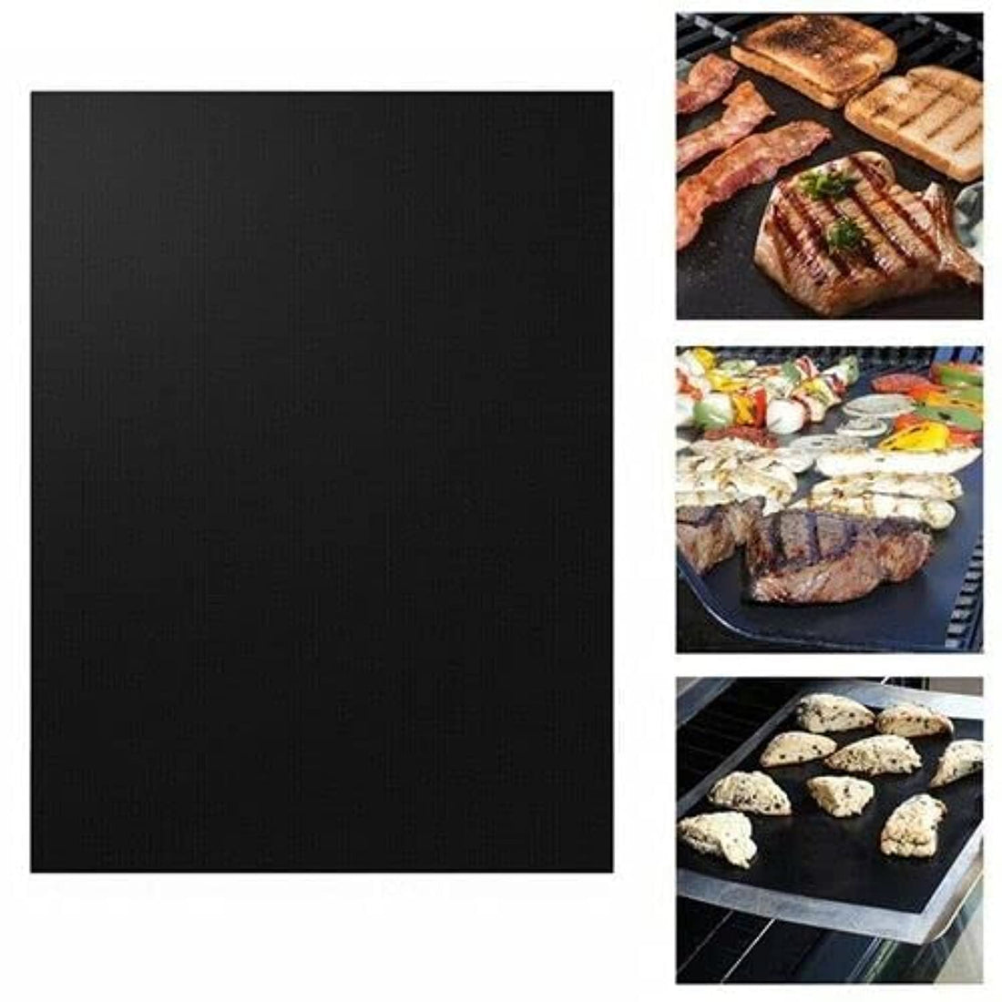 2 Piece Anti-Stick Grill Mat - Can Be Used As Tray Mat For Baking & Paste In The Oven - High Temperature, Hygienic and Totally Safe for All Food - 15.7x13 Inch
