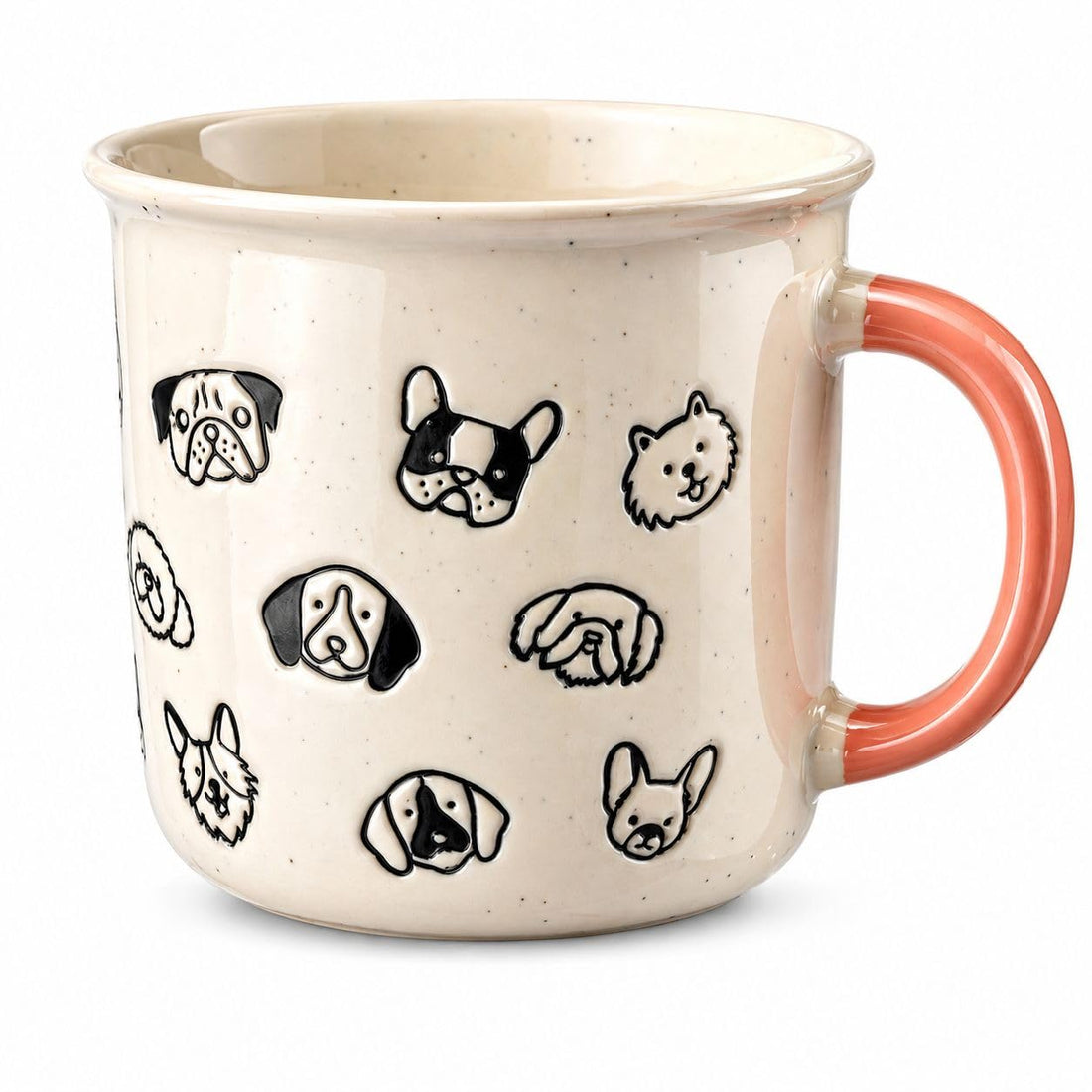 Ceramic Coffee Tea Mug Porcelain 400ml Cute Dogs | Microwave Safe | Daily Use (Shape 1)