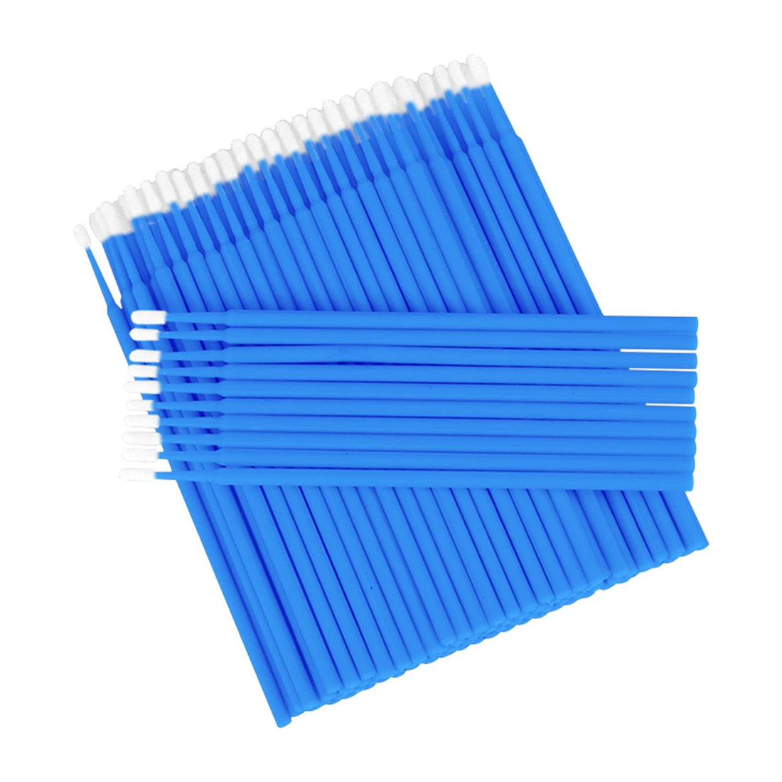 CREHODEC 100 Pcs Micro Applicators Brushes, Micro Buds for Eyelashes, Disposable Eyelash Extension Brush for Eyelash Extensions (100PCS, DarkBlue)