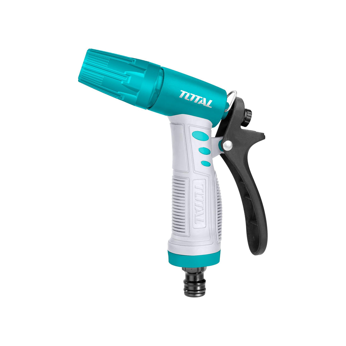TOTAL 3-Way Plastic Trigger Nozzle – Adjustable Spray Patterns, Durable Garden Hose Nozzle for Watering & Cleaning