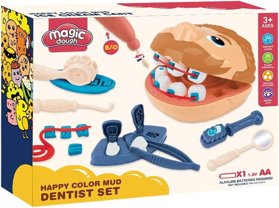 Magic Dough Happy Color Mud Dentist Set