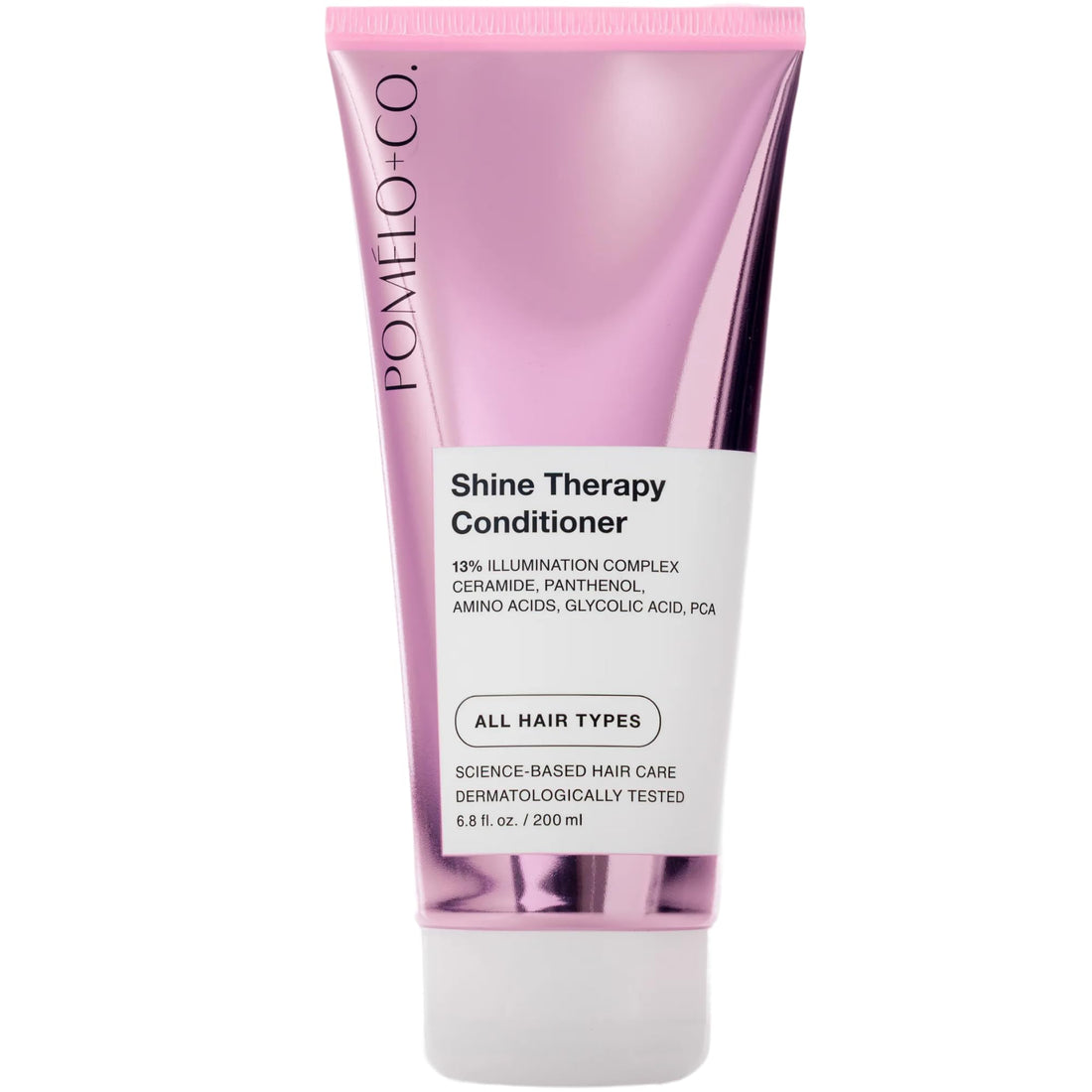 Pomélo+Co Moisturising Conditioner 200 ml with 13% Illumination Complex for Deeply Hydrated, Shiny Hair & Long-Lasting Mirror Glass Hair Effect, Shine Therapy for Dry Hair