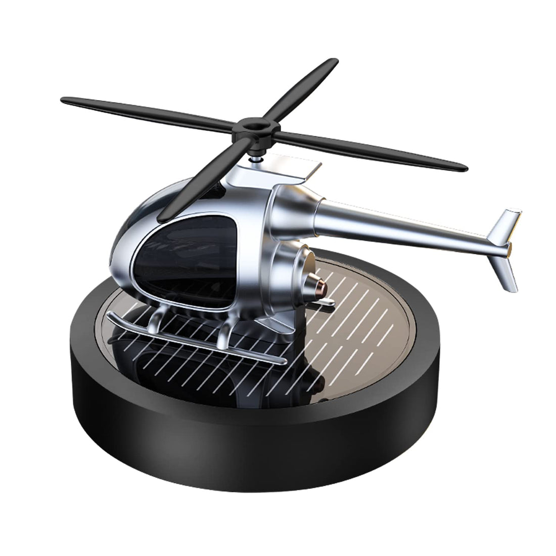 Kwak's Car Air Purifier, Solar Plane Air Purifier, Essential Oil Diffuser, Odor Eliminator, Car Decoration (Black)