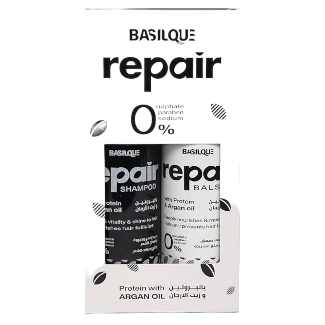 Basilque Zero sulfate shampoo and balsam, 2 × (500 ml)