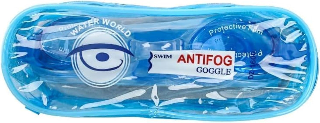 Generic Sea Swimming Goggles with Silicone Case, Blue