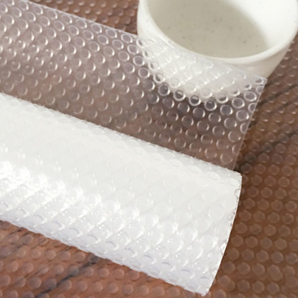 Non Slip Drawer Liner, Clear Non-Adhesive Waterproof Mat, Kitchen Cupboard Cabinet Shelf Drawer Line
