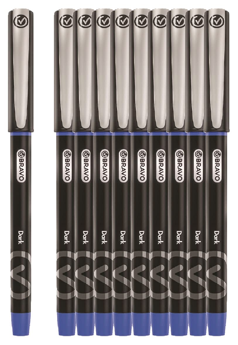 Bravo Dark Ballpoint Pen - (0.7 mm) - Blue - Pack of 10