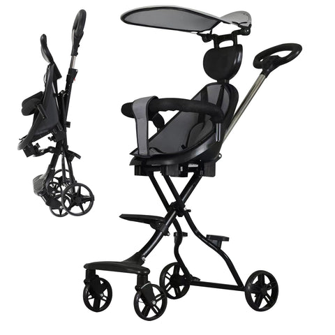Beauenty Lightweight Travel Stroller, Kids Travel Stroller, Autofold Baby Stroller with Adjustable Multi-Position Seat and Awning(Style 3)