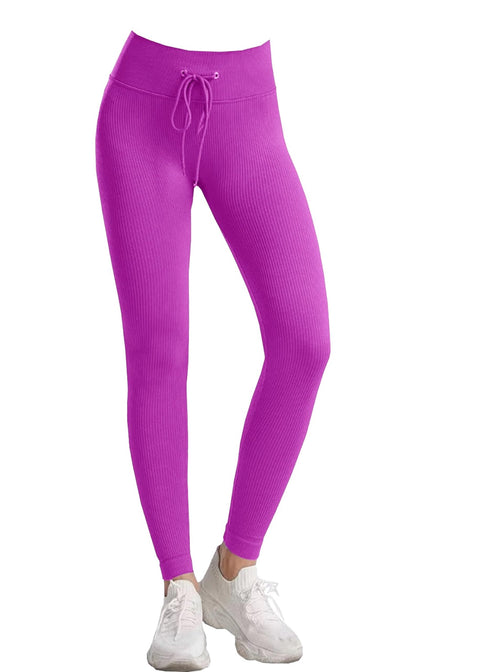 MIZAYEH High Waist Cotton Stretch Leggings for Women Girls Sports Home Wear Wrinkle and Shrink Resistant Combed Pants