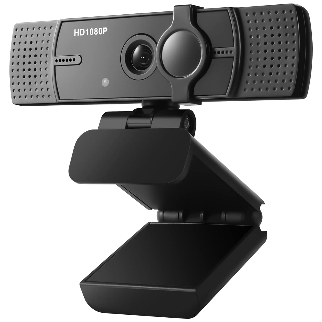 Webcam with Microphone, Distortion-Free Privacy Cover, 1080P, USB Camera, Plug, Microphone, Full Ultra HD Webcam, Video Camera, Calls, Conferences, Streaming for