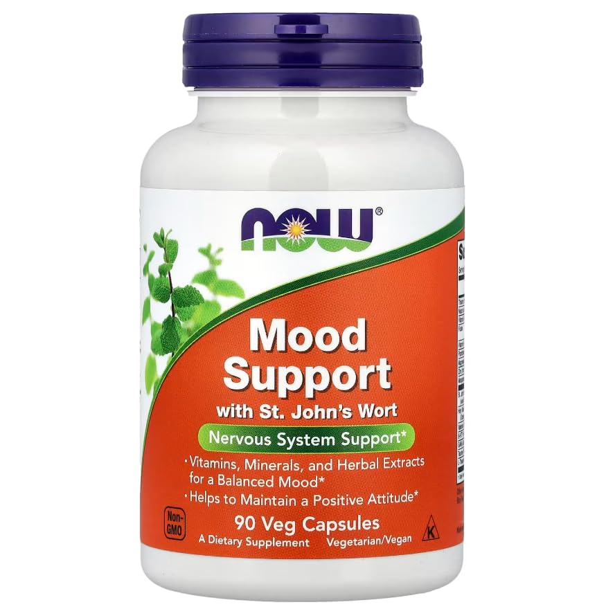 Premium Vital Mood Support with St. John's Wort - 90 Veg Capsules - with Practical Pill Box - Emotional Rhythm Matrix - Positivity & Calm Shield - Non-GMO - High Bio-Integrity Formul
