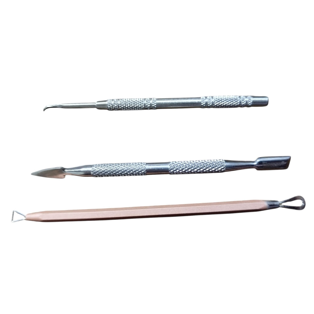 Blackhead Remover Acne Remover Tool Set 3 Pcs Stainless Steel Face Skin Care Tools Oil Particle Treatment Tool Silver