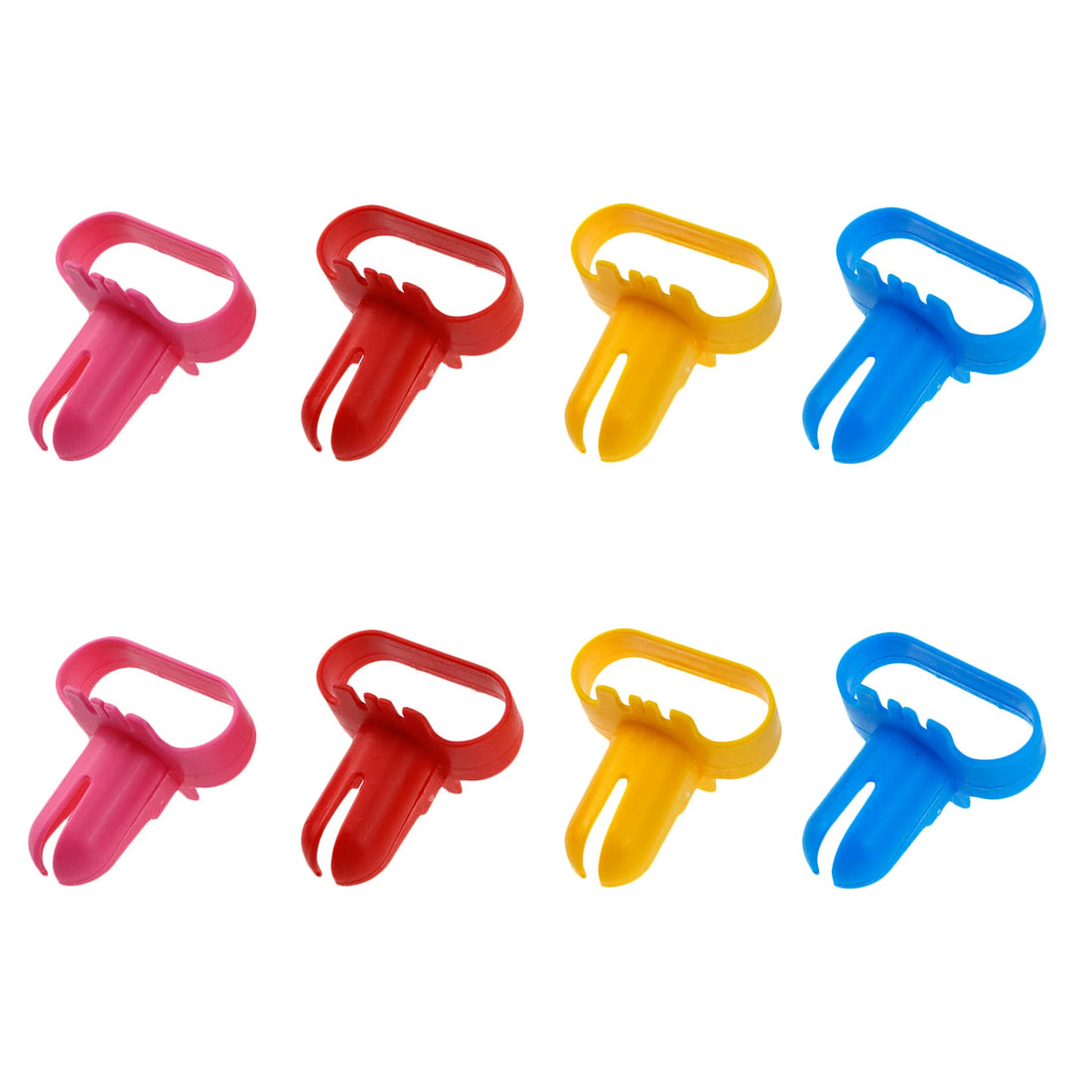 Balloon Tying Tool Device Plastic Ballon Knotter, Knotting Faster Ballon Tie Tool 8Pcs (Blue,Yellow,Red,Pink)
