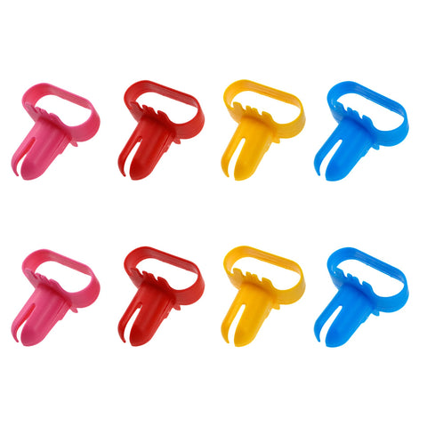Balloon Tying Tool Device Plastic Ballon Knotter, Knotting Faster Ballon Tie Tool 8Pcs (Blue,Yellow,Red,Pink)