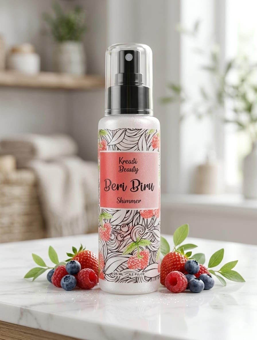 Body Lotion Body Glitter Fragrance Mist (Berry)