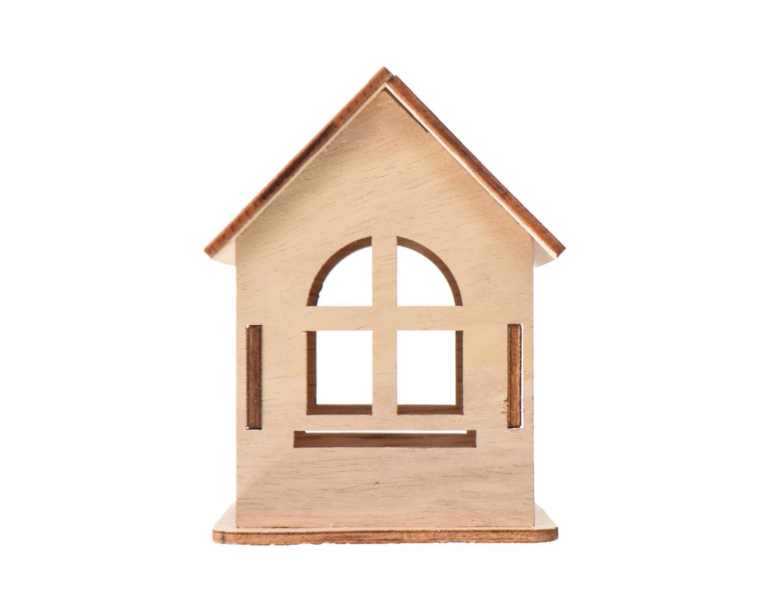 Elmaayergy 123 Small Wooden House For Colouring Suitable For classroom, Homeschooling, And Individual Study Environments