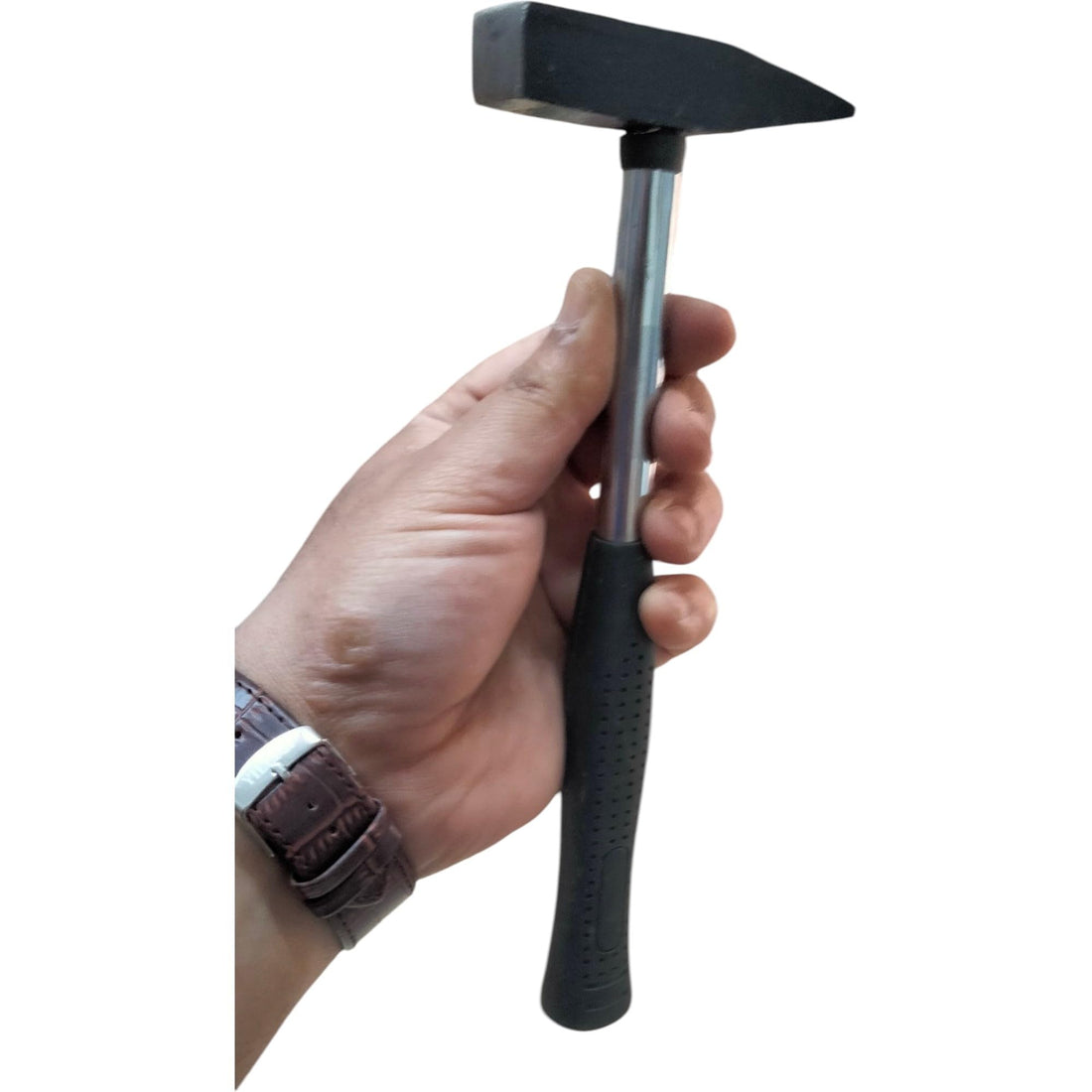Steel Head Hammer with Metal Handle 350g Heavy Duty Black