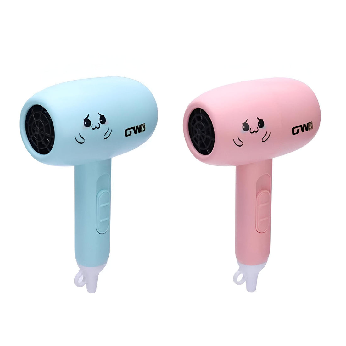 Mini Hair Dryer, Efficient Hair Straightener Dryer for Adults and Kids, Compact Foldable Hair Dryer with 2 Speed Settings, Multiple Color Options (2 Dryers)