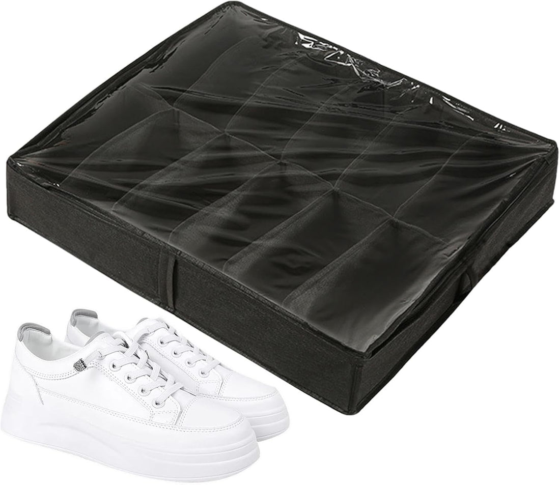Circle M Under Bed Shoe Organizer 12 Compartments Foldable Design for Storage
