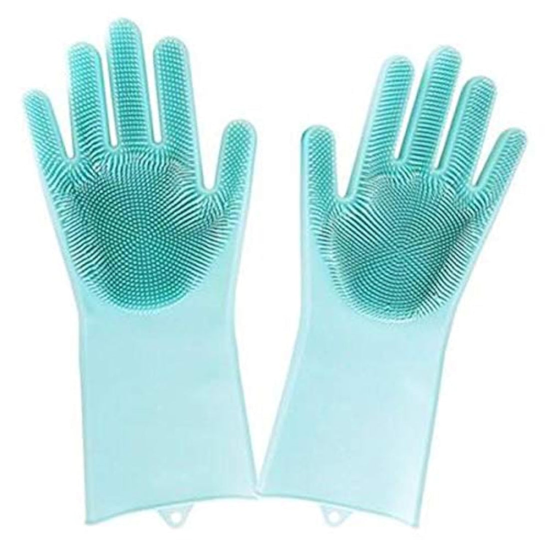 1 Piece Home Washing Cleaning Food Grade Silicone Gloves Garden Kitchen Dish