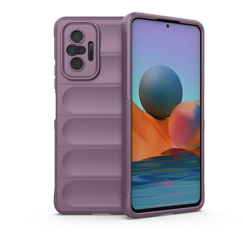 Redmi Note 10 Pro Silicone Shockproof Protection Camera Case Cover Compatible with Xiaomi Redmi Note 10 Pro (Redmi Note 10 Pro) (Purple)