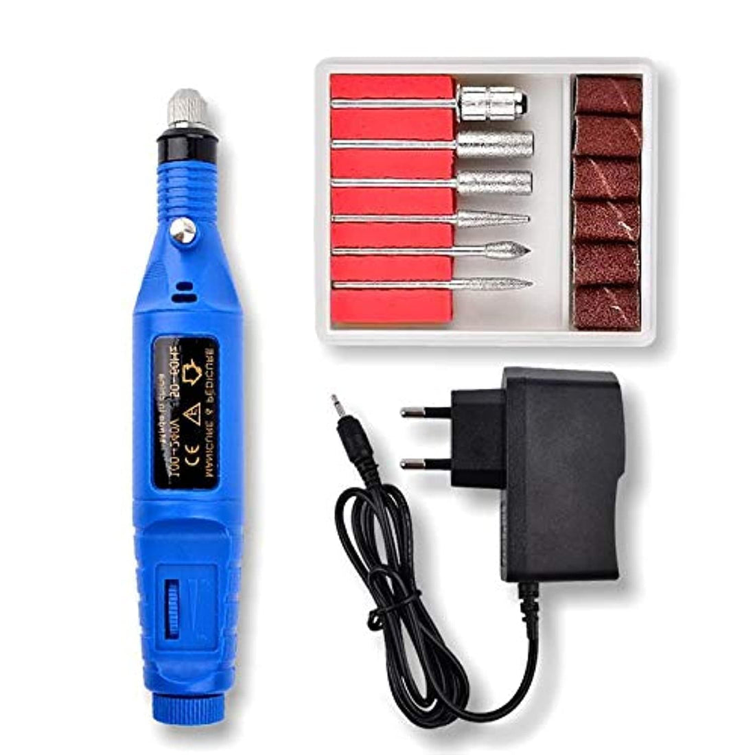 1set Power Professional Electric Manicure Machine Pen Pedicure nail File nail Tools 6 bits Drill nail Drill Machine
