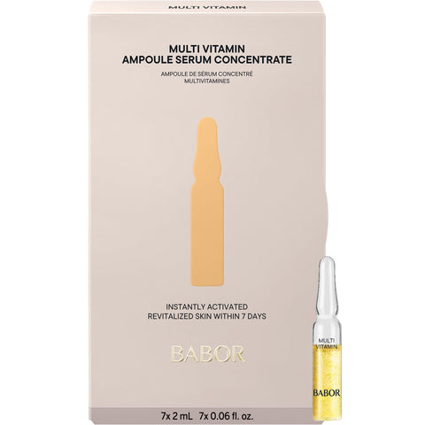 BABOR Multi Vitamin Serum Ampoules for the Face, with Vitamin E to Strengthen the Skin Barrier, 7 x 2 ml Concentrated Ampoules