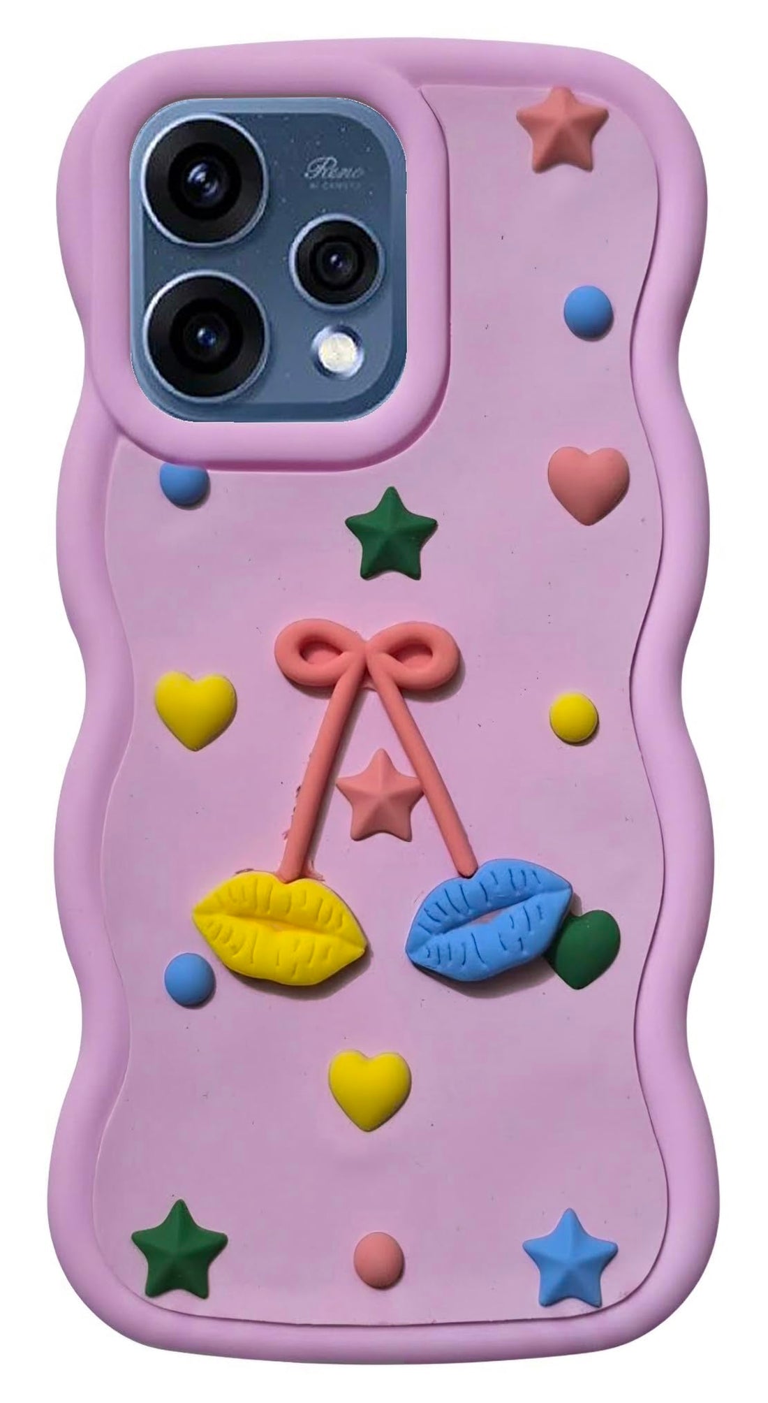 Akiira Back Cover For Oppo Reno 15 TPU Phone case with 3D cartoon toys Drop Protection, Non-Slip Airbag Design For Women and Girls (Pink2)