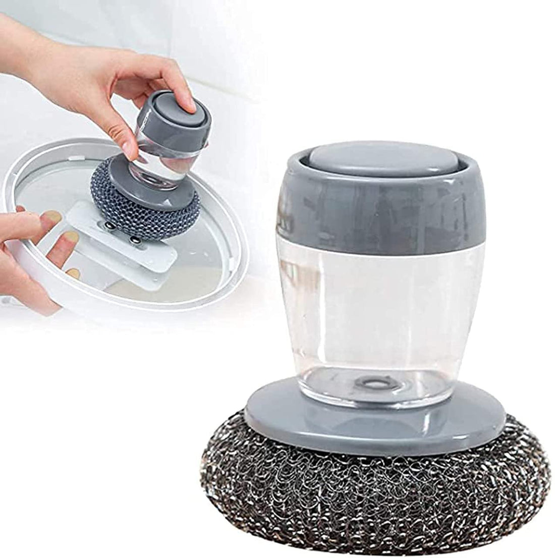Dish Washer Scrubber with Liquid Soap Dispenser/Dish Cleaning Brush/Kitchen Cleaning Tool/Household Cleaning Brush/Pack of 1
