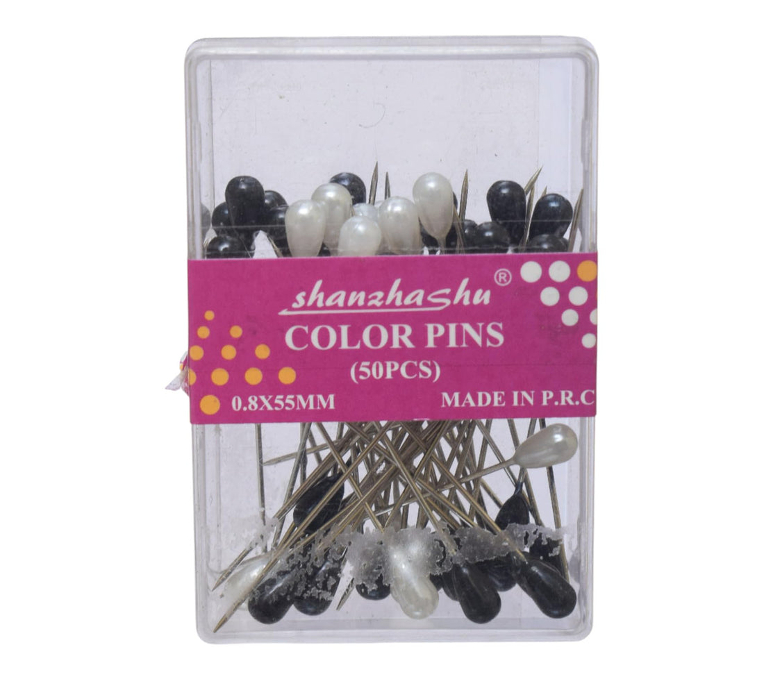 Daphne 50-Piece Girls' Pin -Black White