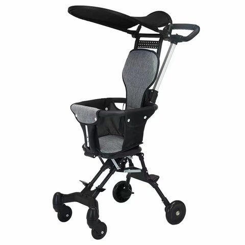Beauenty Lightweight Stroller, Baby Stroller for Toddler, Foldable Compact Stroller, Can Be Pushed In Both Directions for 0-3 Years Baby (Black)