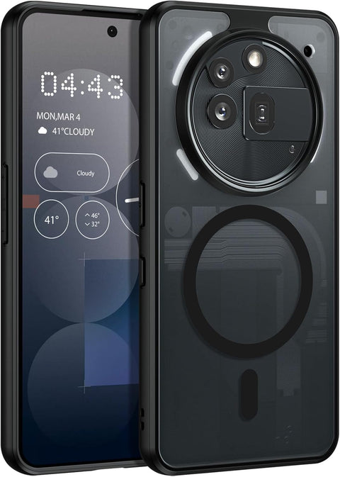 Grabist Magnetic case For Nothing Phone 3A Pro, Translucent Matte, Military Grade Protection, Shockproof Cover with Camera Protection for Nothing Phone 3A Pro 5G