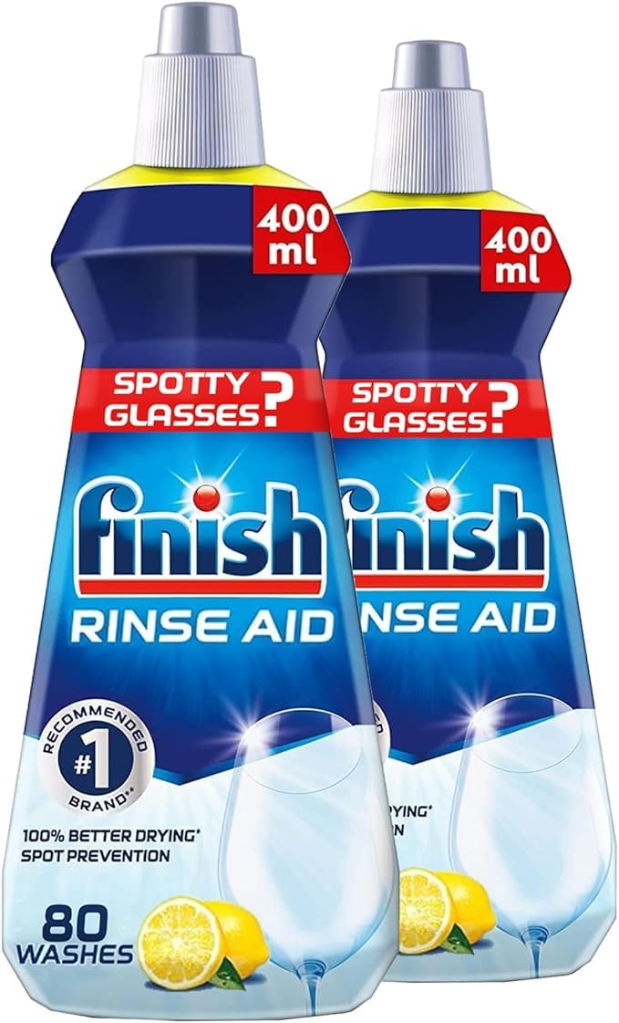 Finish Dishwasher Detergent Rinse Aid Liquid - Original Scent| 400ml x 2 | (30% off)