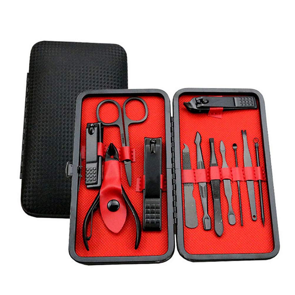 Manicure Set Professional Nail Clippers Set Stainless Steel Pedicure Set Nail Grooming Kit of with Portable Case for Travel