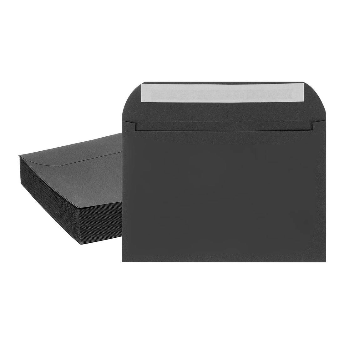 PATIKIL 7.5x5.5 Inch Invitation Envelopes, 50 Pcs Self-Seal for Invitations A7 Self Seal for Weddings Thank You Card Photos Postcards Birthday Greeting Cards Mailing, Black