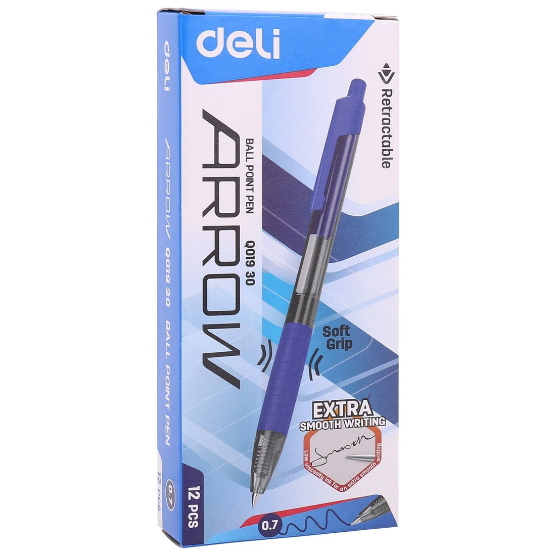 Deli q01930 ballpoint pen, 0.7 mm - blue