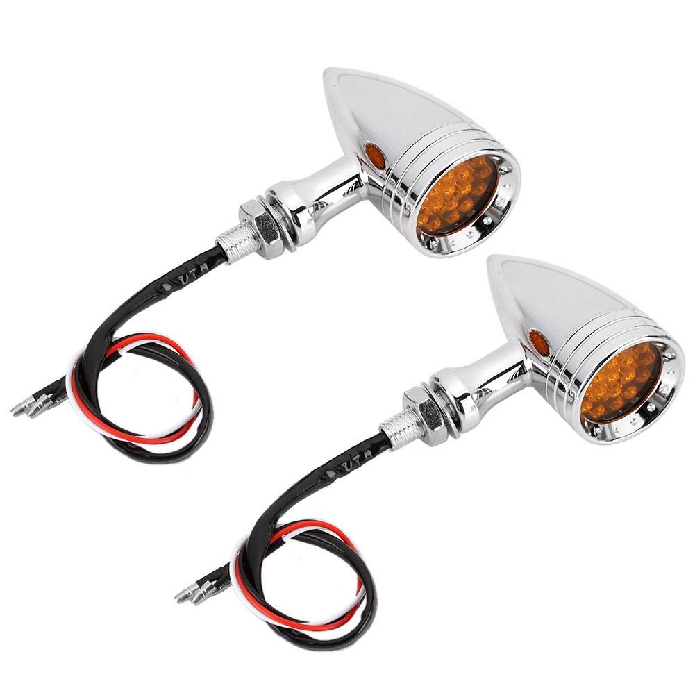 SolUptanisu Motorcycle Turn Signal Light Motorcycle Retro Bullet Style LED Flashing Flashlight Motorcycle Accessory