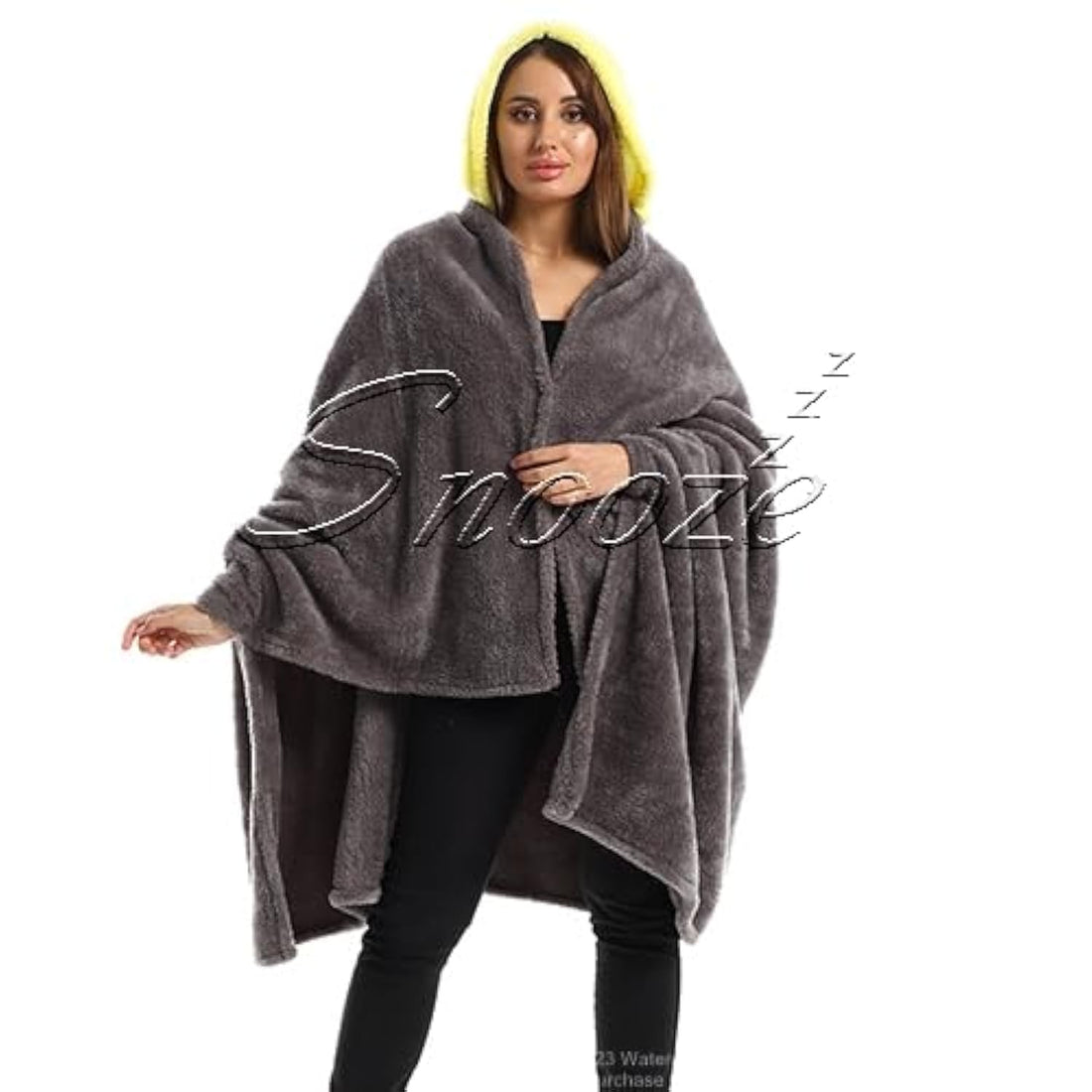 Snooze, Wearable Fleece set 2 pieces, gray * yellow, Free size