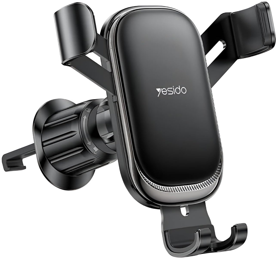 Next Store Car Phone Holder, Strong Air Vent Mount, 360° Rotation, Automatic Gravity Mount, One-Handed Use, Aluminum Base, Compatible with Smartphones