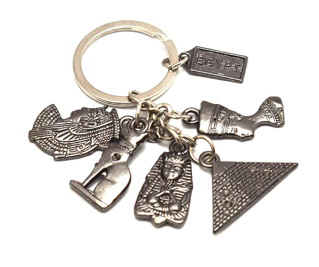 immatgar pharaonic tut Cleopatra Nefertiti Pyramid keychain keyring ancient Egyptian souvenirs gifts for men and women from egypt