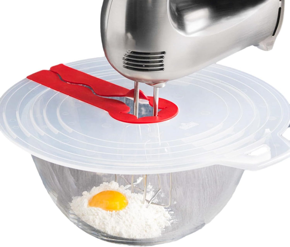 Adjustable Splash Guard for Egg and Dough Mixers 5-Level Universal Kitchen Bowl Lid Cover Shield for Hand and Stand Mixers Preventing Messy Splatters