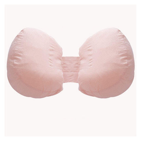 Moro Moro 3 Washed Cotton Pregnancy Pillow Comfort U Shaped Breastfeeding Nursing Pillow With Removable Cover Support For Back And Belly For Pregnant Women, Red And White Lattice (Color : Light Pink)