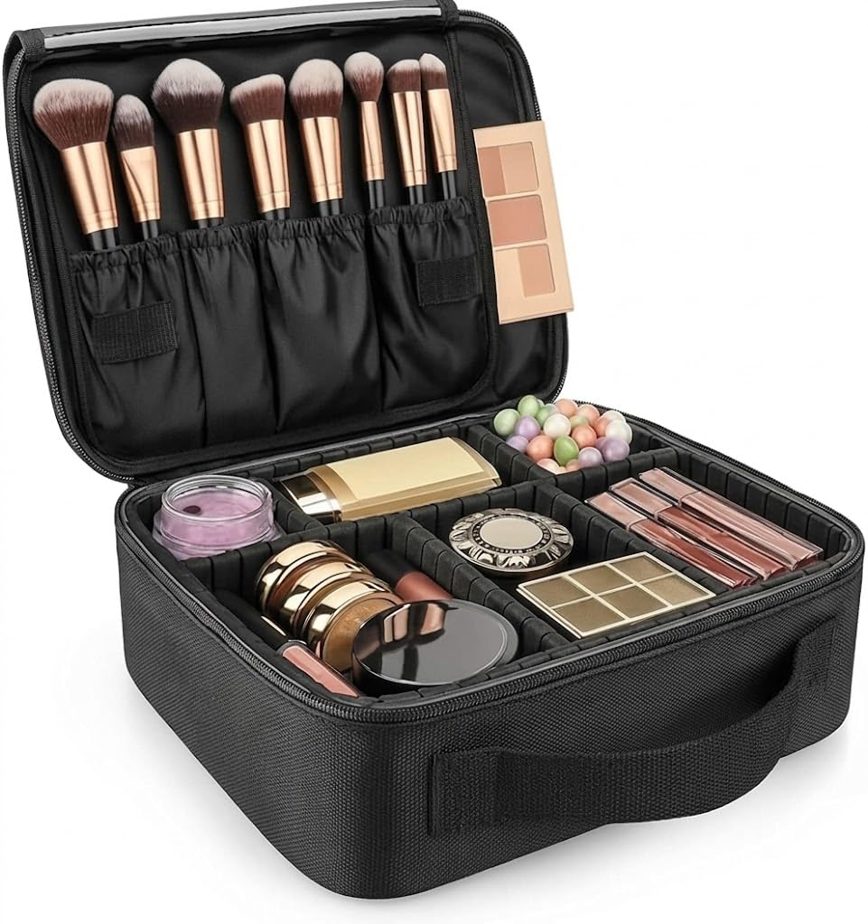 Makeup Organizer Bag Waterproof Travel Toiletry Case With Compartments For Cosmetics Accessories Portable Storage For Women