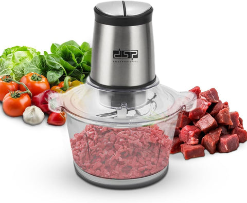 DSP Meat Grinder Meat Chopper Meat Cutter Meat Tenderizer Meat Slicer Powerful 300W, 1.5L Glass Bowl, 2-Speed Control, and Easy-to-Clean Design, KM4050