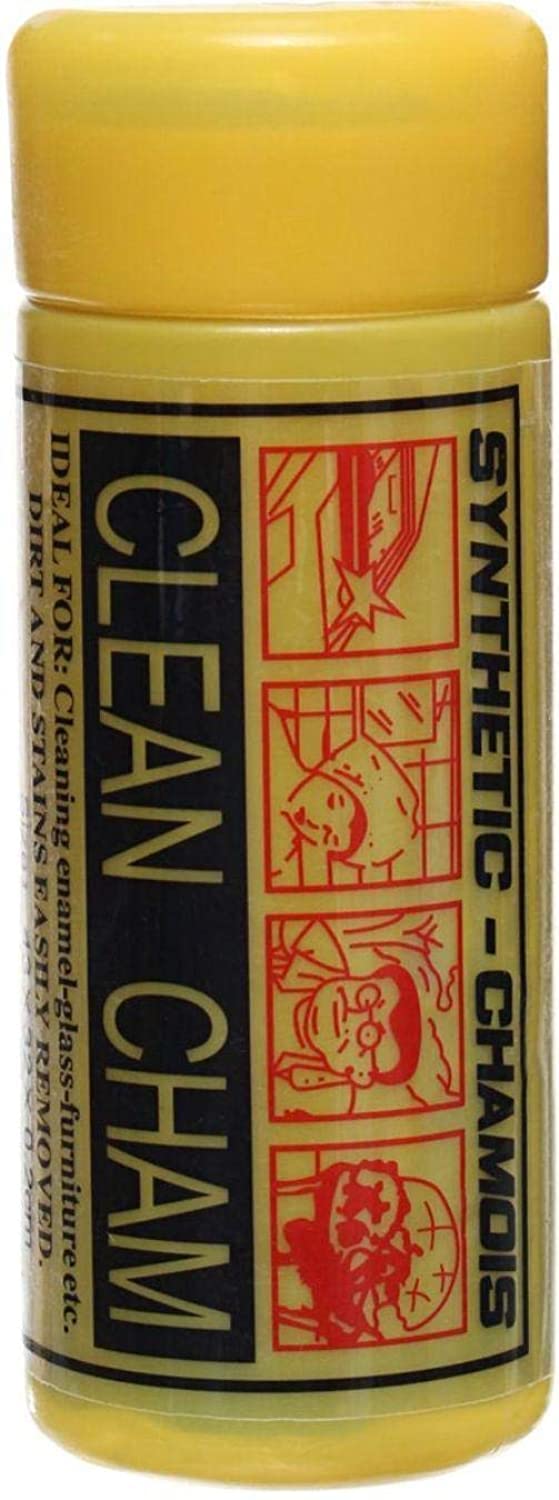 CLEAN CHAM Deer skin Car Drying Towel, Free Microfiber Cleaning Cloth, Premium Professional Soft Microfiber Towel, Super Absorbent Detailing Towel for Car/Windows/Screen/Kitchen - Yellow