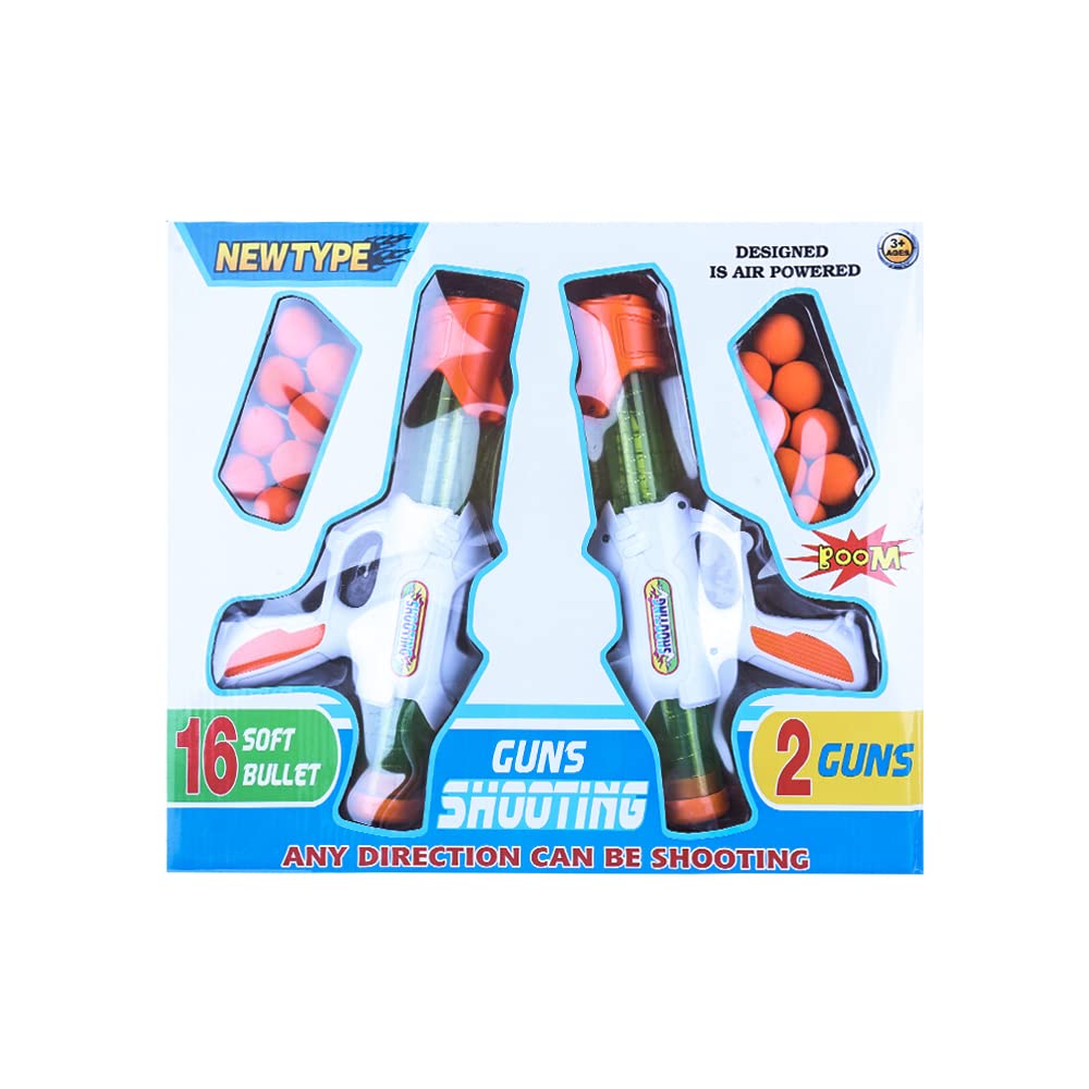 one year warranty_Toy Gun 2 * 1 With Balls - Multi Color