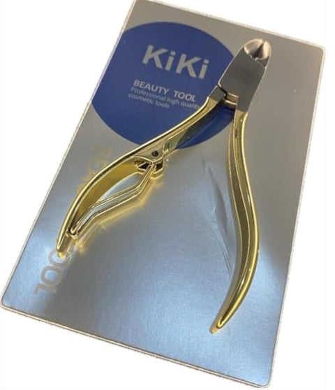 Kiki Nail Cuticle Scissors, Dead Skin Remover, Toe & Finger, Professional Manicure, Nail Art, Fingernail Trimming, Cuticle Clipper (Gold)
