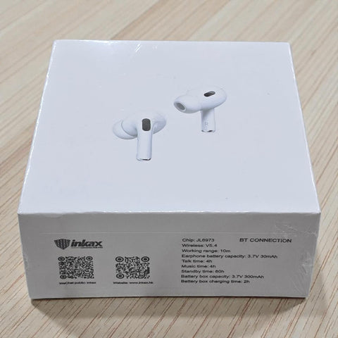 inkaxx T05 True Wireless Earbuds, Advanced ANC/ENC Noise Cancelling Earbuds, Smart Charging Case Bluetooth 5.4 ENC Headphones with Wireless Charging Case and Microphones, Strong Bass, White